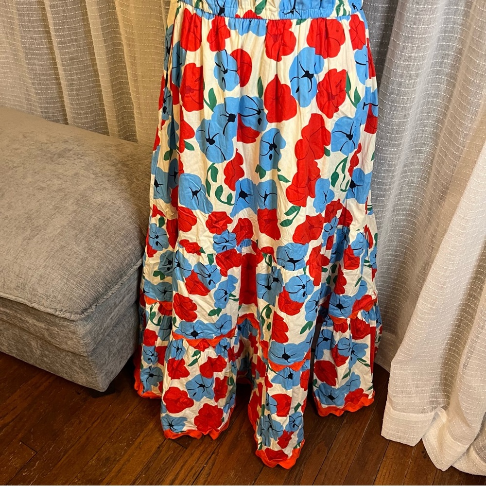 English Factory One-Shoulder Ric Rac Long Dress NWT Size Large - Picture 6 of 11